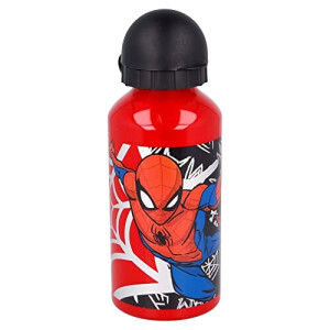 Gourde Spider-man multicolore aluminium bec verseur 400 ml